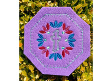 Stickdatei - Kreuz Blätter